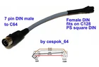 New C128 to C64 PSU Adapter - Commodore 128 to 64 Power Supply Adapter Cable