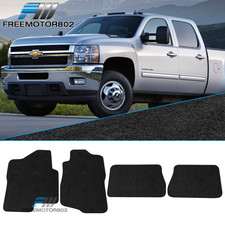 Fits 07-13 Chevy Silverado Sierra Tahoe Yukon Floor Mats Carpet 4-pc Black Nylon