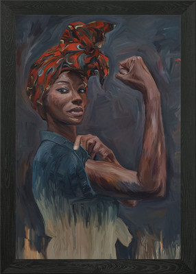 Black Girl Power gerahmtes Wandbild Poster Leinwanddruck Bild