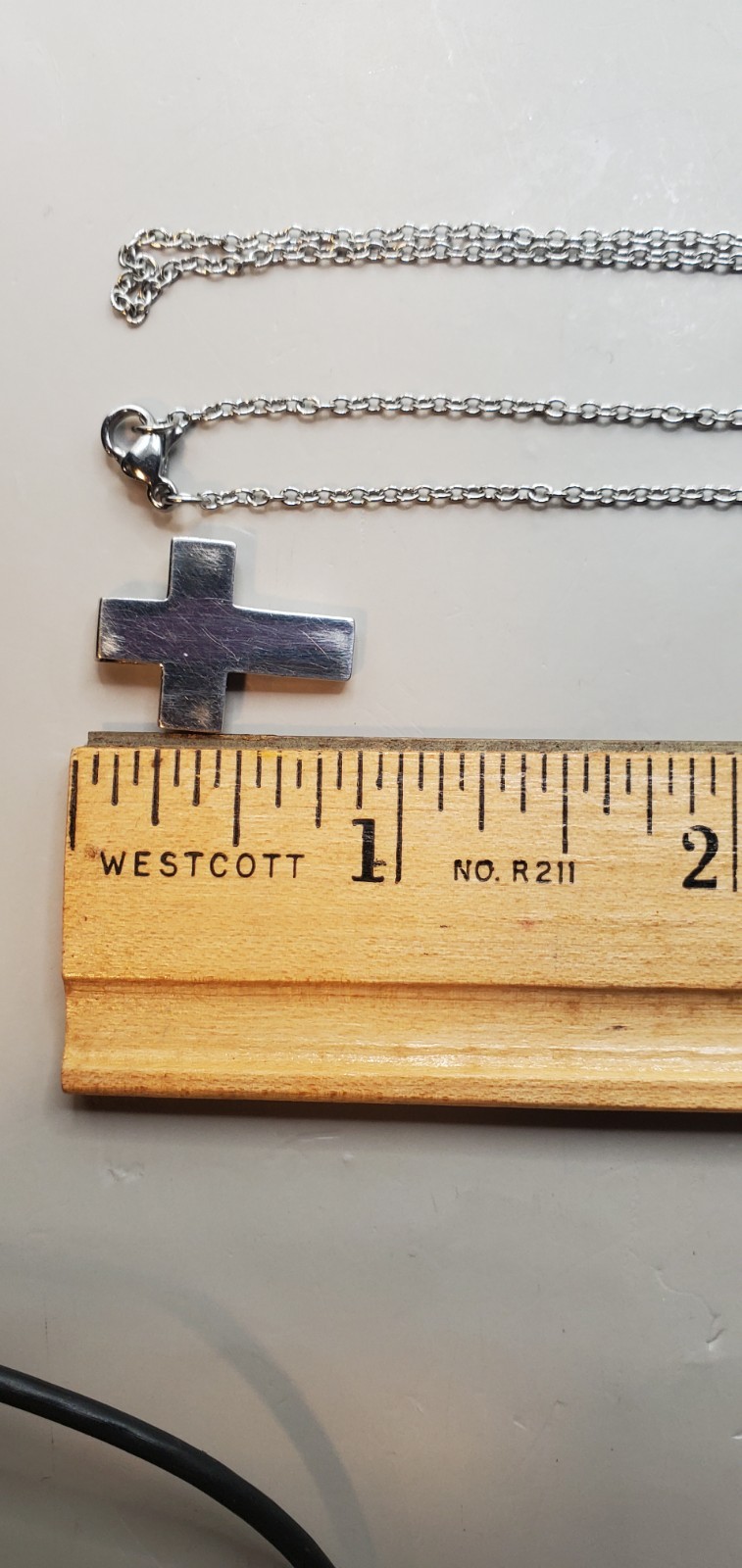 925 Marked Solid Sterling Sterling Cross Pendant … - image 8