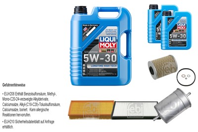 FEBI Inspektionspaket 7L LIQUI MOLY 5W-30 Longtime High Tech für BMW 5er E34