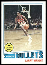 1977-78 Topps #112 Larry Wright Rookie Washington Bullets NM 35832