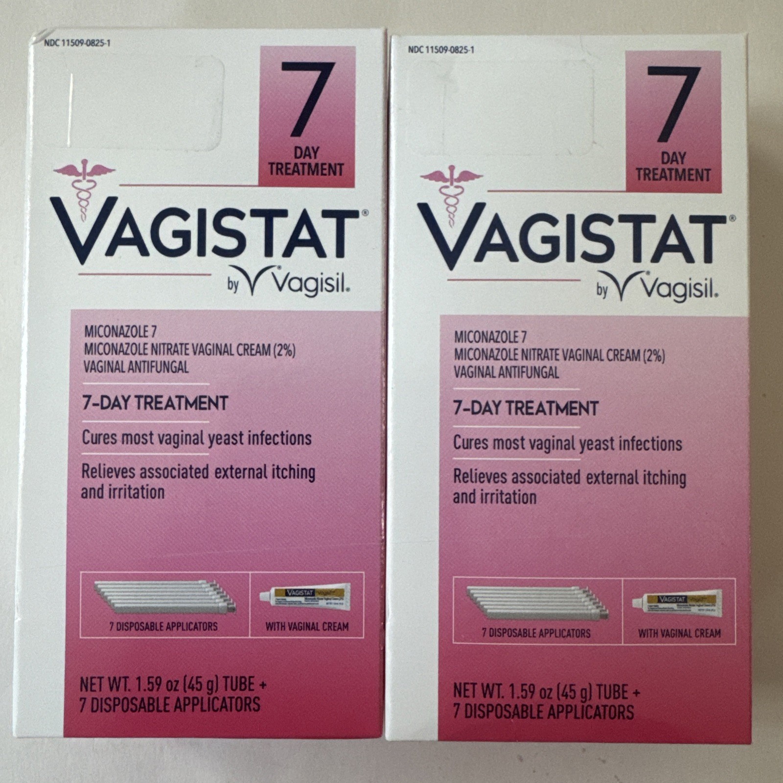 2 Vagistat Vaginal Antifungal 7-Day Yeast Infection Treatment Cream Exp 04/2027