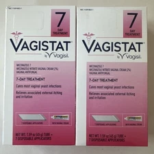 2 Vagistat Vaginal Antifungal 7-Day Yeast Infection Treatment Cream Exp 04/2027