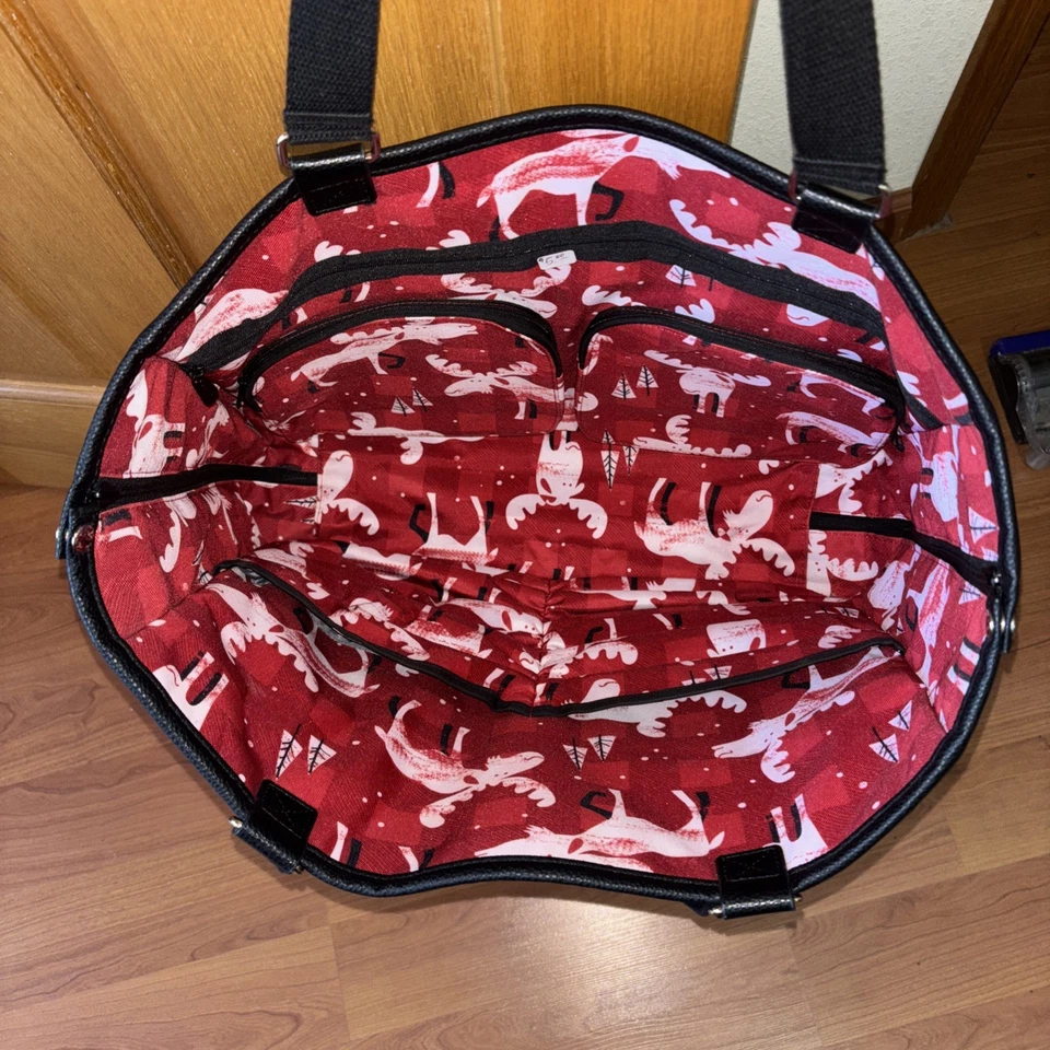 "Bolso de Mano Thirty-One Hostess Exclusivo Doble Utilitario Negro Acolchado 21x14"" Solas" Foto 2 de 4