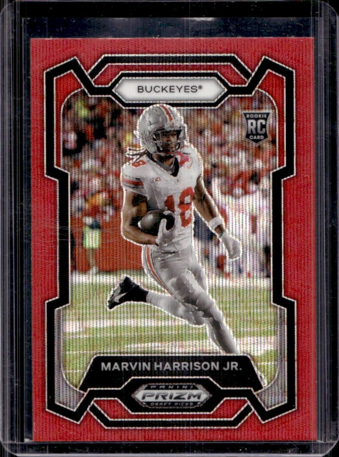2024 Prizm Draft Picks Marvin Harrison Jr. RC Ruby Wave #104 Buckeyes