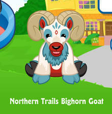 Webkinz Northern Trails Bighorn Goat Virtual Adoption Code Only Messaged Webkinz