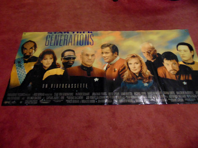 1995 Paramount Star Trek  Generations Vinyl Banner 74x35