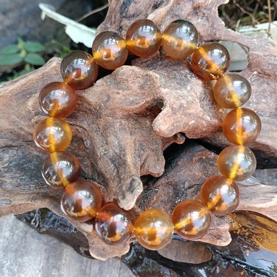 28 gr Indonesia Sumatra Amber Bracelet  Polished Rough Raw Stone Gemstone  GL7