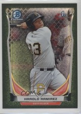 2014 Bowman Chrome Prospects Black Static Refractor 13/35 Harold Ramirez 2d9