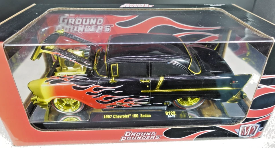 M2 Machines Ground Pounders 1957 Chevrolet 150 Sedan CHASE 1/750 1/24 - Image 2 of 3