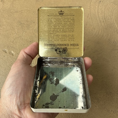 Schimmelpenninck Hinged Cigar Tin Box Made in Holland W3”H3.5” - Picture 12 of 18