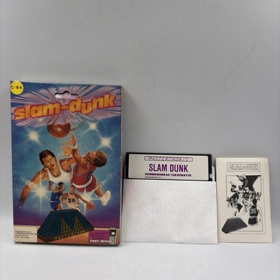 Mastertronic Slam Dunk Commodore 64 128 Sports Basketball Game CIB Manual