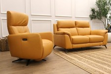 World of Leather CONTEMPO 2 Seat Sofa & Power Reclining/Adjustable H/R chair