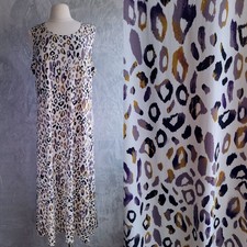VINTAGE ATTITUDES by Renee Sleeveless Animal Print Maxi Dress Size XL Slinky