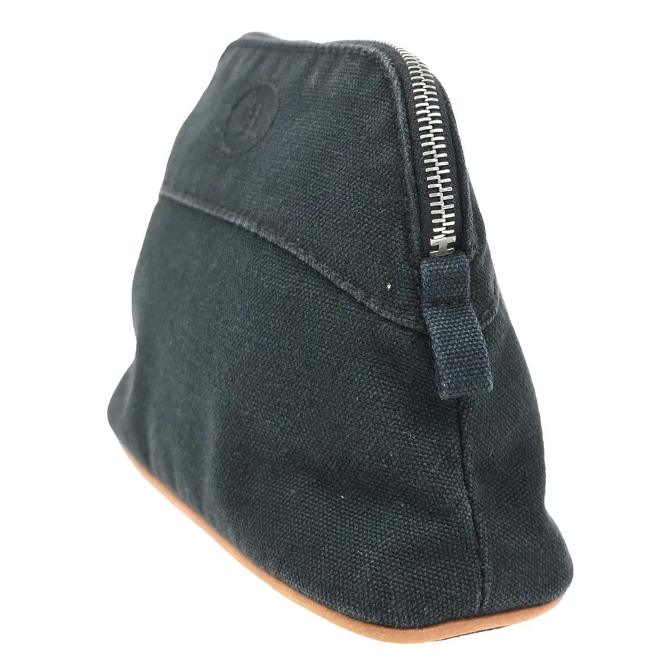 Mini bolso HERMES Logo Bolide 16 100 % algodón cuero negro Francia 01KB452 Foto 2 de 4