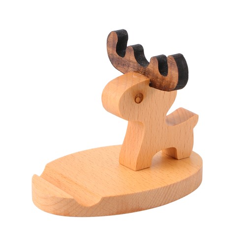 Solid Wood Mobile Phone Holder Child Desktop Cell - Picture 4 of 12