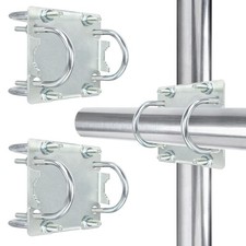 2 Sets Q235 Steel Antenna Clamp Bracket Kit for Secure Outdoor Mounting