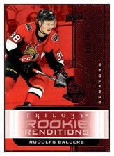 2019-20 Upper Deck Trilogy Rudolfs Balcers Rookie Renditions Red Foil #/799