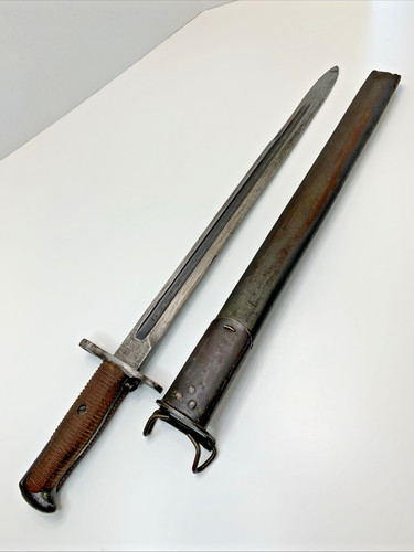 M1905 Bayonet & Scabbard Springfield Armory Flaming Bomb ~ Early 1906 mfg.