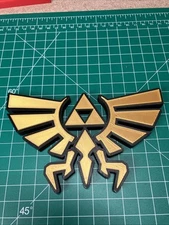 3D Printed Zelda Hylian Crest Triforce Logo Sign Display Fan Art Video Game