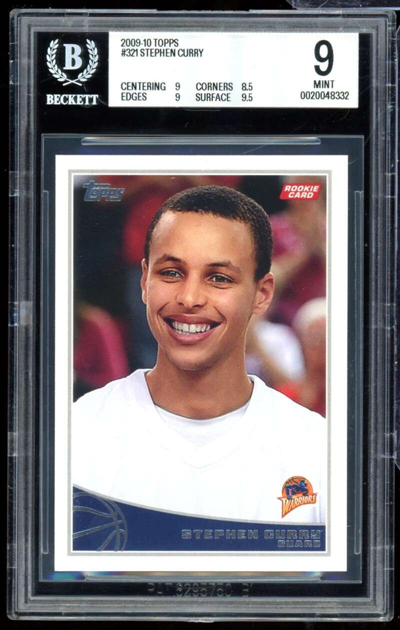 Stephen Curry Rookie Card 2009-10 Topps #321 BGS 9