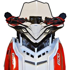 PowerMadd by Cobra Clear w/Black Fade 18.5" Mid Windshield - 11630