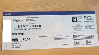 Die Toten Hosen ticket Hannover