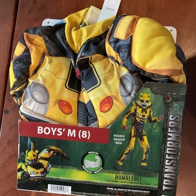 Transformers Bumblebee Costume Size Medium (8) Includes: Jumpsuit And Mask