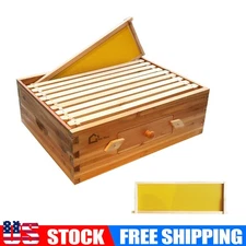 10-Frame Beehive Box Langstroth Medium Super Bee Box for Beekeeping Supplement