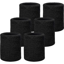 6 Pcs Wrist Sweatbands Tennis Sweat Bands Sports Wristbands Sweat Wristbands ...