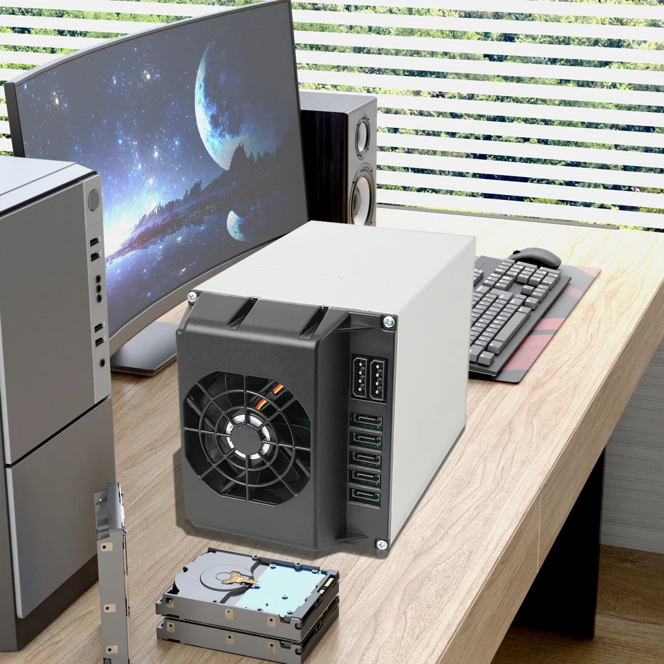 HDD Enclosure Hot Swap Cage 5-Bay 3 x 5.25" Drive Bays 5x SATA 3.5"/2.5"Sas HDD - Image 3 of 4