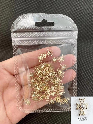 50pcs Nail Parts Punk Decoration Accessories 3d Charms for Cross Nails Jewelry - Picture 42 of 58