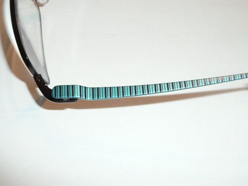 LUNETTES OPTIQUES FEMME FACE À FACE BOCCA POEME 1 977 47 19 RAYURES NOIRES/AQUA - Photo 4/10