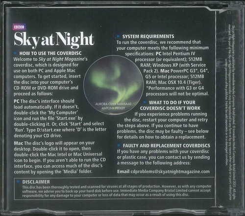 BBC Sky At Night Cd-Rom, 50 Ans De Eso , #90 Novembre 2012, Windows, Mac - Photo 2/2