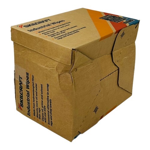 1 Box Skilcraft Industrial Wipes 11" x 16.5" White 174 Sheets - Picture 8 of 8