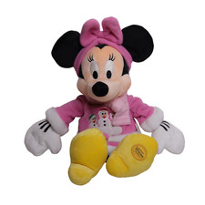 Disney Store Christmas Minnie Mouse Christmas Plush Doll In Snowman Outfit 15"