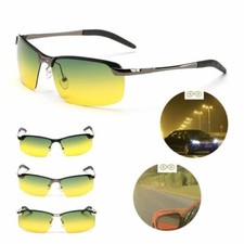 Mens Day Night Vision Glasses Driving Sports Sunglasses  Case