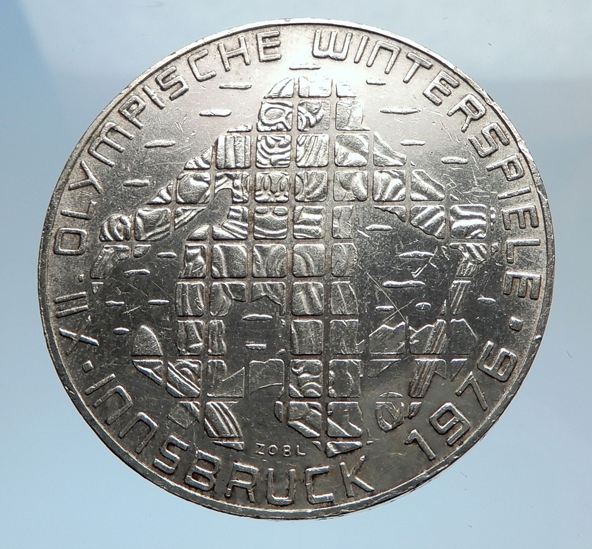 1976 Innsbruck WINTER Olympic Games AUSTRIA - SILVER 100 Schilling