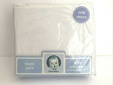 Gerber Fitted Knit Crib Sheet 28x52" Cotton Baby Solid White