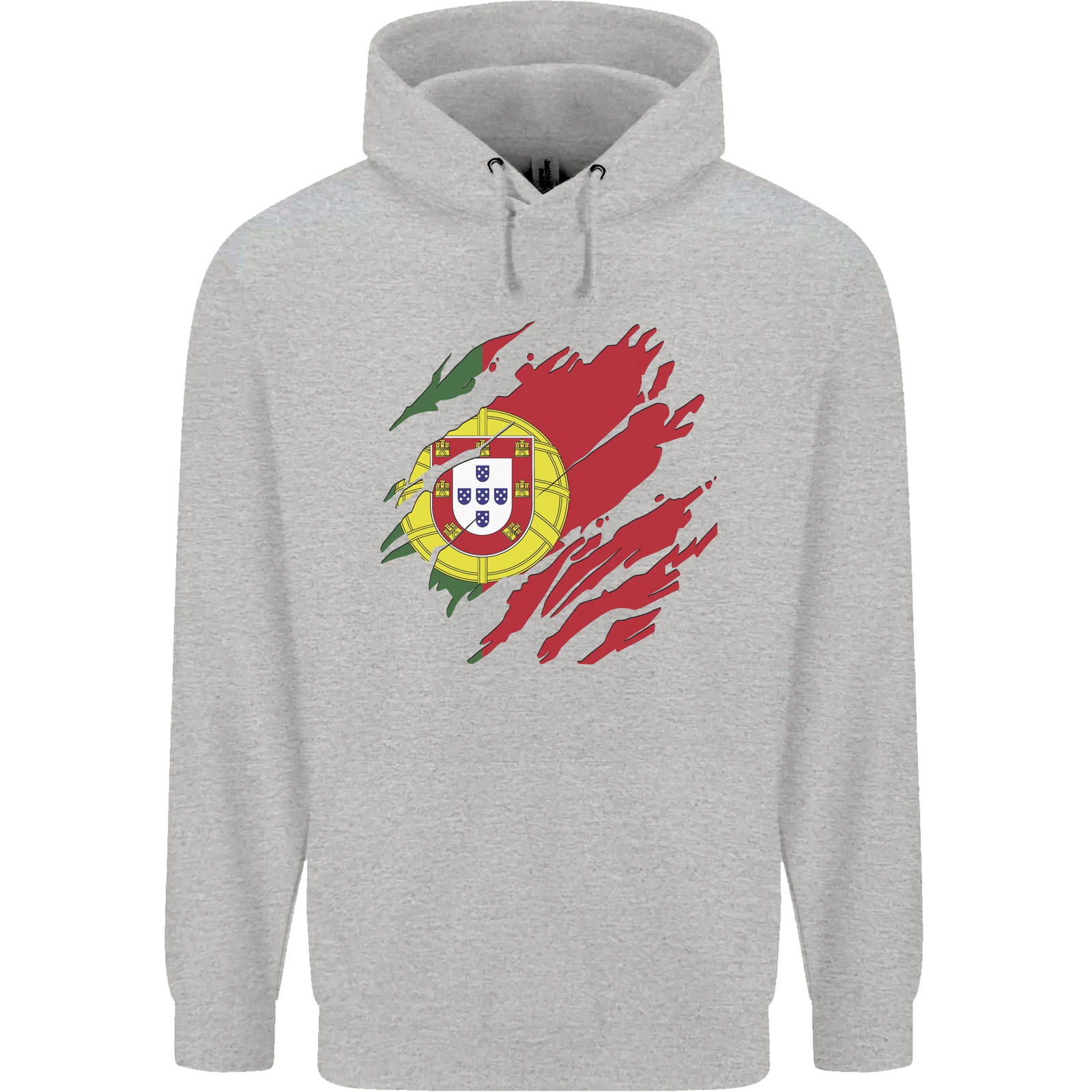 Torn Portugal Flag Portugese Day Football Childrens Kids Hoodie image 10