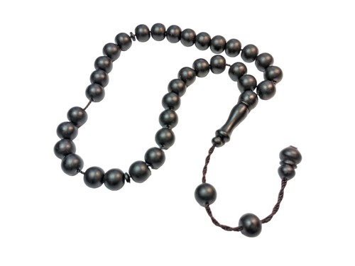 Black German Fiber Prayer Beads Round Siyah Alman Tesbih Tasbih Misbaha 741 - Picture 15 of 15