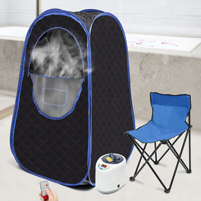 Foldable Full Body Lightweight Steam Sauna Tent with Chair&Remote Control