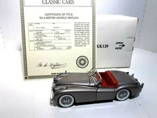 The Danbury Mint  '1949  Silverer Grey Jaguar XK-120 Roadster'   Die-Cast  1/24