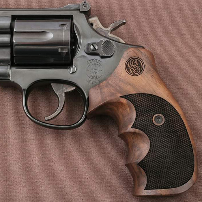 Poignée Smith & Wesson K et L Frame Round Butt Noire