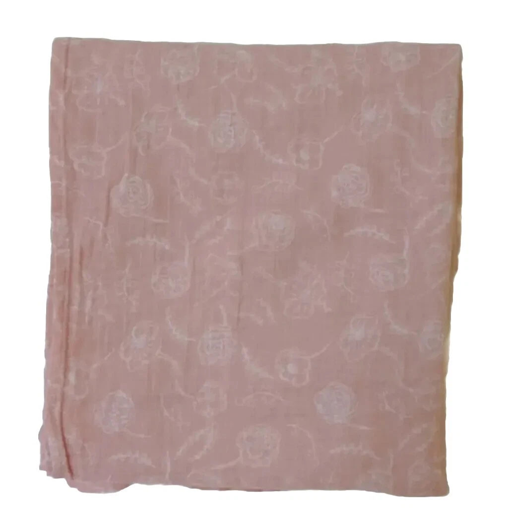 Aden + Anais Peach & White Floral Flowers Baby Blanket Swaddle Muslin Girls  Cotn | eBay
