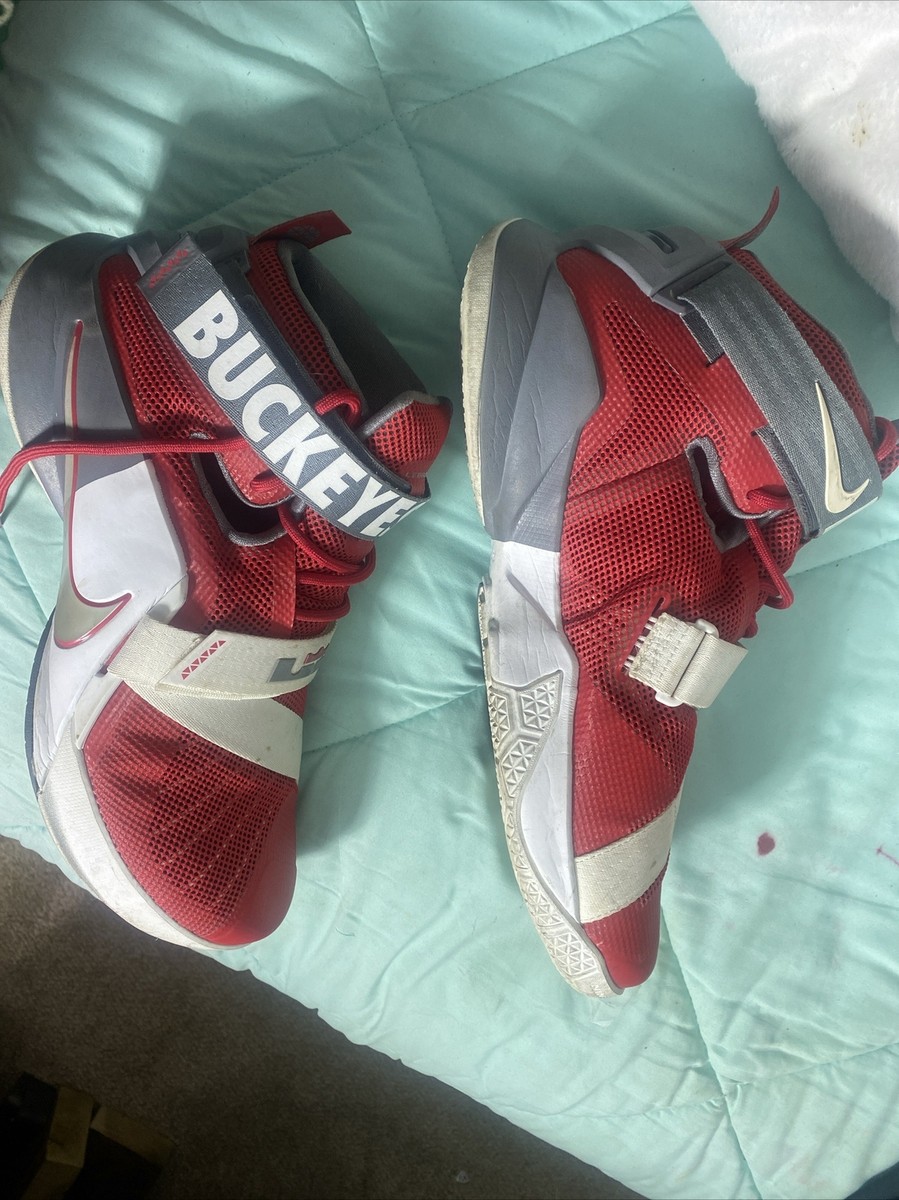 Nice Size 13 Nike LeBron Soldier 9 Premium Ohio State Buckeyes