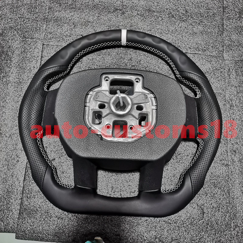 Volante térmico perforado de cuero negro completo para F-ord F150 Raptor 2015-2018 - Imagen 7 de 7