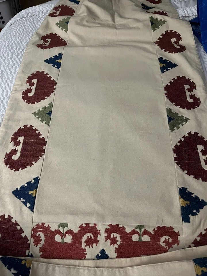 Large POTTERY BARN Southwest Style Embroidered Table Runner 20"x 108” - Image 2 of 4