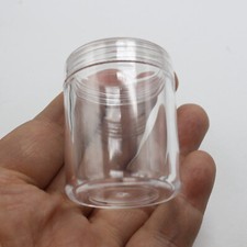 2 pcs Clear Storage Cups Jewelry Bead Makeup Box Container 30ml 40X50mm 
